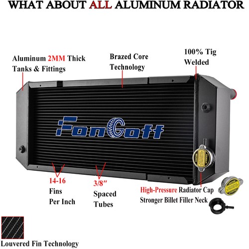 Row radiator fit bobcat - 3-row,